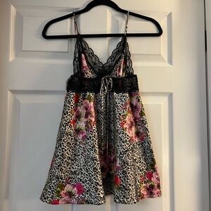 Victoria’s Secret Floral and cheetah Lace Trim lingerie